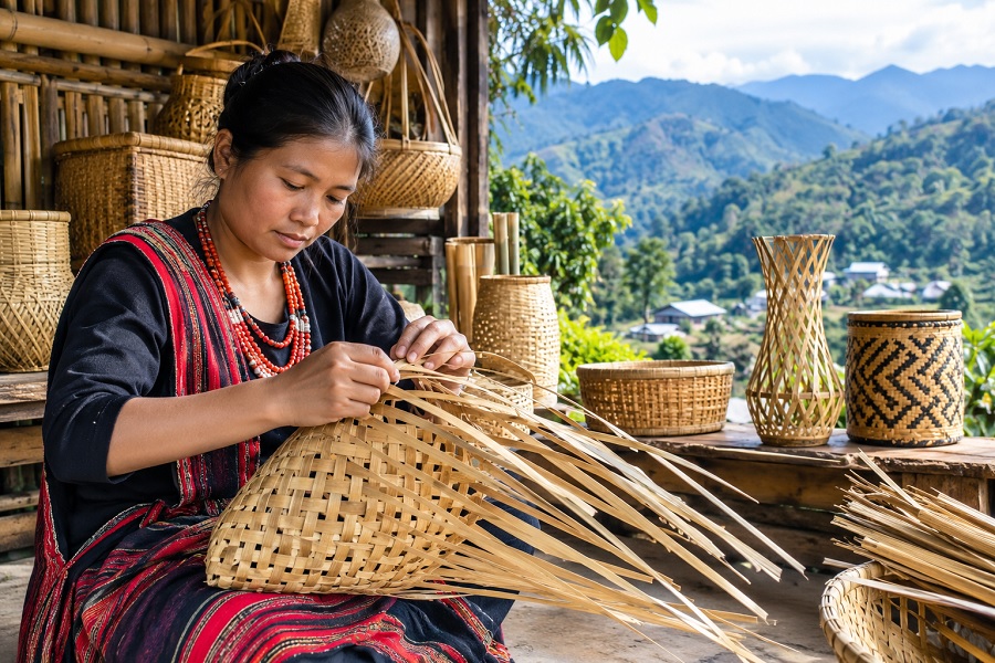Bamboo Craft Tourism in Northeast India: Exploring Traditional Handicrafts and Artisan Villages